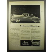1950 Buick Roadmaster Car Ad - It puts a new light on things