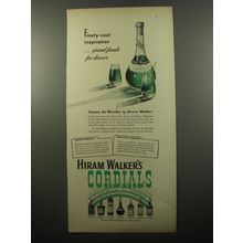 1950 Hiram Walker's Creme de Menthe Ad - Frosty-cool inspiration ..grand finale