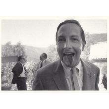 Dennis Hopper Sticking Tongue Out Claes Oldenburth Photo Postcard