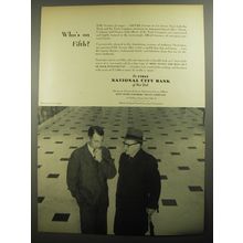 1956 First National City Bank Ad - Who's on Fifth?