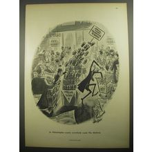 1956 Philadelphia Bulletin Newspaper Ad - Cartoon by Richard Decker - Scrapple