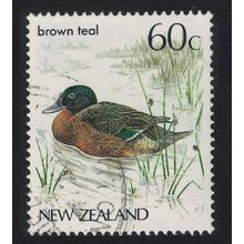 New Zealand Brown Teal Bird 1986 Canc SG#1291