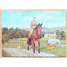 POSTCARD: HM QUEEN ELIZABETH II - RIDING AT BALMORAL: 1970's
