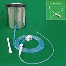 Healthandyoga™ Gutflo Enema Kit (Stainless Steel Bucket- 2 Quarts, One-Hand Clam