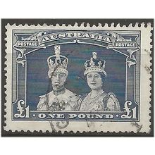 Australia 1938 SG178 £1 Bluish-Slate Fine Used . .. .