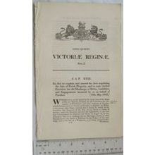 1842 Act of Parliament: sale of Parish Property discharge debts