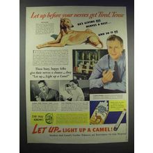 1938 Camel Cigarettes Ad - Before Nerves Get Tired
