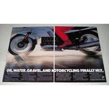 1989 BMW Motorcyle Ad - Oil, Water, Gravel Finally Mix