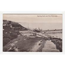 Zig-Zag Path and Pier Boscombe Postcard Dorset