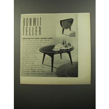 1953 Bonwit Teller Folding Cocktail Table Advertisement