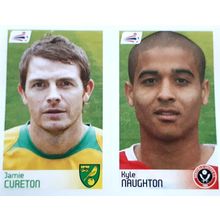 Panini 2008/09 Kyle Naughton Sheffield United #429 Jamie Cureton Norwich #291