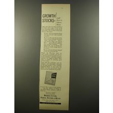 1954 Merrill Lynch Ad - Growth Stocks - and how to choose them