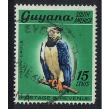 Guyana Harpy eagle Bird 1968 Canc SG#491