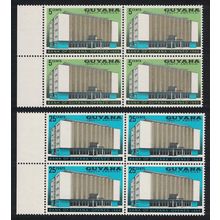 Guyana Opening of Bank of Guyana 2v Blocks of 4 1966 MNH SG#412-413