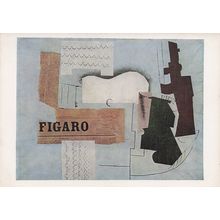 Pablo Picasso Candle Bottle & Guitar Tate Gallery Painting Postcard