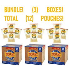BUNDLE! (3) Boxes Fresh Cab Botanical Rodent Repellent - (12) Pouches FREE Ship