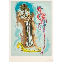 Salvador Dali (1904-1989). Rowena, from Ivanhoe, 1978. Poster Canvas Movie Film