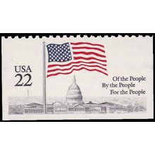2116 22c U.S. Flag Fine MNH Dry Gum BPS Bot MA1991