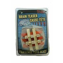 Brain Teaser Casse-tete Real Wood 3-D Disentanglement Puzzle - 18 Pieces