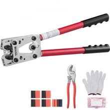 Crimping Tool, AWG10-1/0 Copper And Aluminum Terminal Battery Lug Crimper, 6...