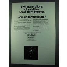 1969 Hughes Aircraft Ad - Five Generations Satellites