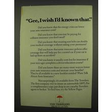 1974 Travelers Insurance Ad - Gee, Wish I'd Known That