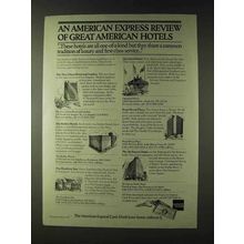 1979 American Express Ad - Great American Hotels