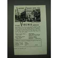 1956 Virginia Dept. Of Conservation & Development Ad - History Walks with You