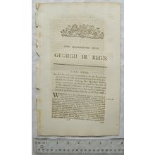 1806 Act of Parliament: lands Chatham Docks, Warley Common & Woolwich