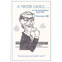 John Major Nottingham Card Fair 1992 Advertising Postcard