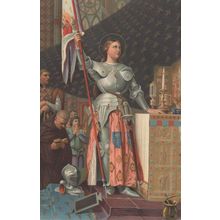 Joan Of Arc French Antique Ingres Painting Postcard