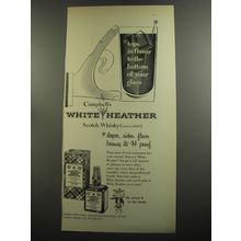 1952 Campbell's White Heather Scotch Ad - Tops in flavor