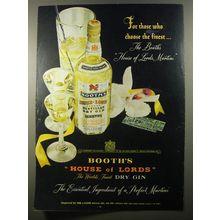 1954 Booth's House of Lords Gin Ad - For those who choose the finest
