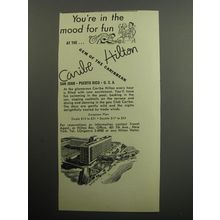 1957 Caribe Hilton Hotel Ad - You're in the mood for fun