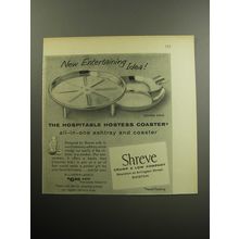 1957 Shreve Crump & Low Hospitable Hostess Coaster Advertisement