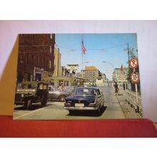 CHECKPOINT CHARLIE, BERLIN GERMANY used postcard dated 1969 #
