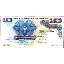 1975 Papua New Guinea Banknote 10 Kina Sig 1