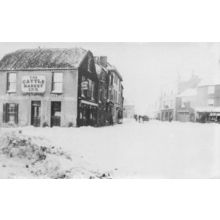 Victorian Disaster Snow Storm Weather Chichester Sussex Postcard
