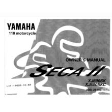 YAMAHA XJ600SK XJ600SKC SECA II OWNERS MANUAL MOTORCYCLE 110 PAGES IN ENGLISH