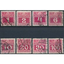Postage Due: 8 Values - Austria 1908/11 - Used Hinged