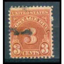 Used J82 3c Postage Due Barely Clears WA1372