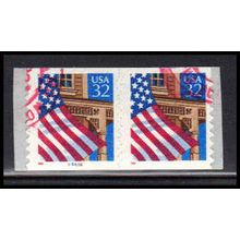 Used 2915A 32c U.S. Flag Over Porch Fine CNP Left 89888 11x10 PA1787