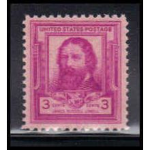 866 3c James Lowell Fine Plus MNH KA2693