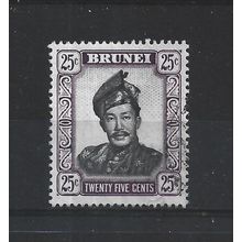 Brunei.SG109 25c Sultan Omar Ali Saifuddin.Fine Used.Aug25s