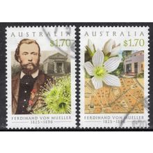 AUSTRALIA: 2025, FERDINAND VON MUELLER, BOTANIST, USED SET OF 2 STAMPS. 488/9 +