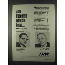 1967 TRW Inc. Ad - Alan Rosenfeld Wants To Know