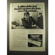 1977 Federal Express Courier Pak Ad - Down The Drain