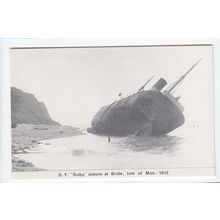 ST Sulby Ashore at Bride Isle of Man Reproduction Postcard