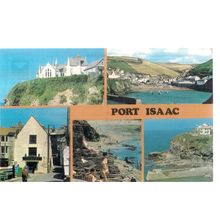 multiview, PORT ISAAC, CORNWALL unused vintage postcard =