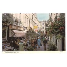 NORTHUMBERLAND PLACE, BATH, SOMERSET. unused vintage postcard by E T W Dennis =